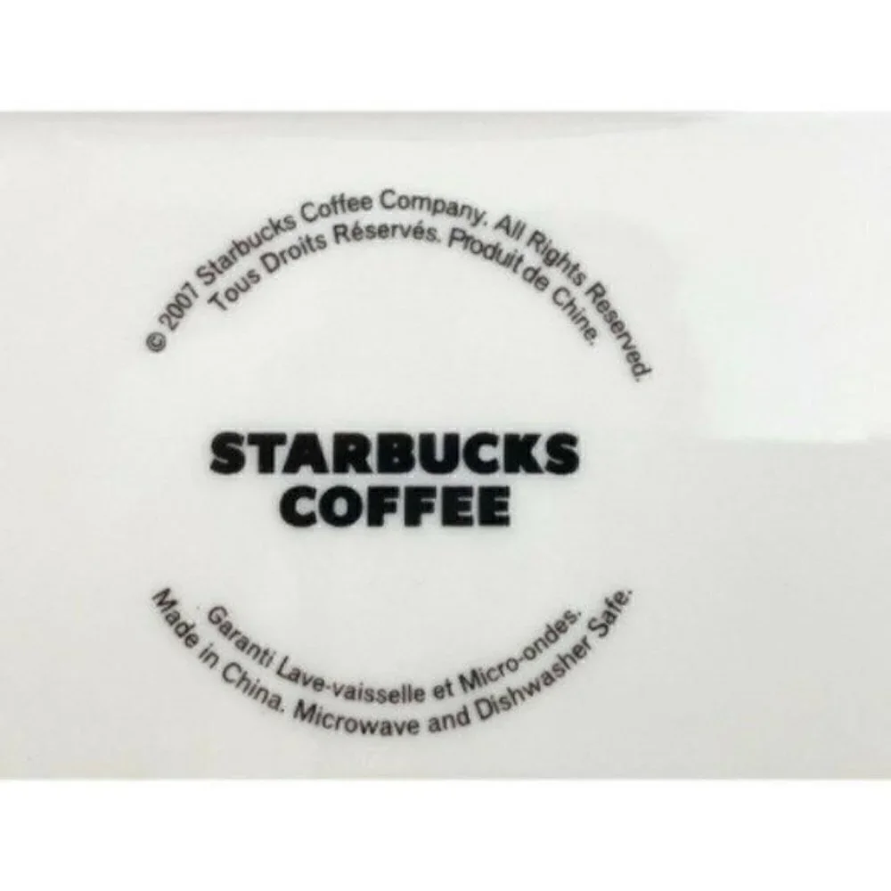 Starbucks Espresso Serving Trinket Plate Coffee Beans 9” X 7” 2007 Collectible